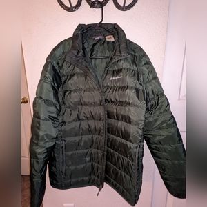 Eddie Bauer Forest Green Down Puffer Jacket